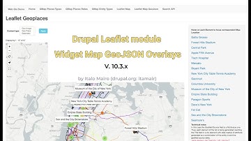Demo overview of GeoJSON Overlays functionality by Leaflet 10.3.x Widget Maps