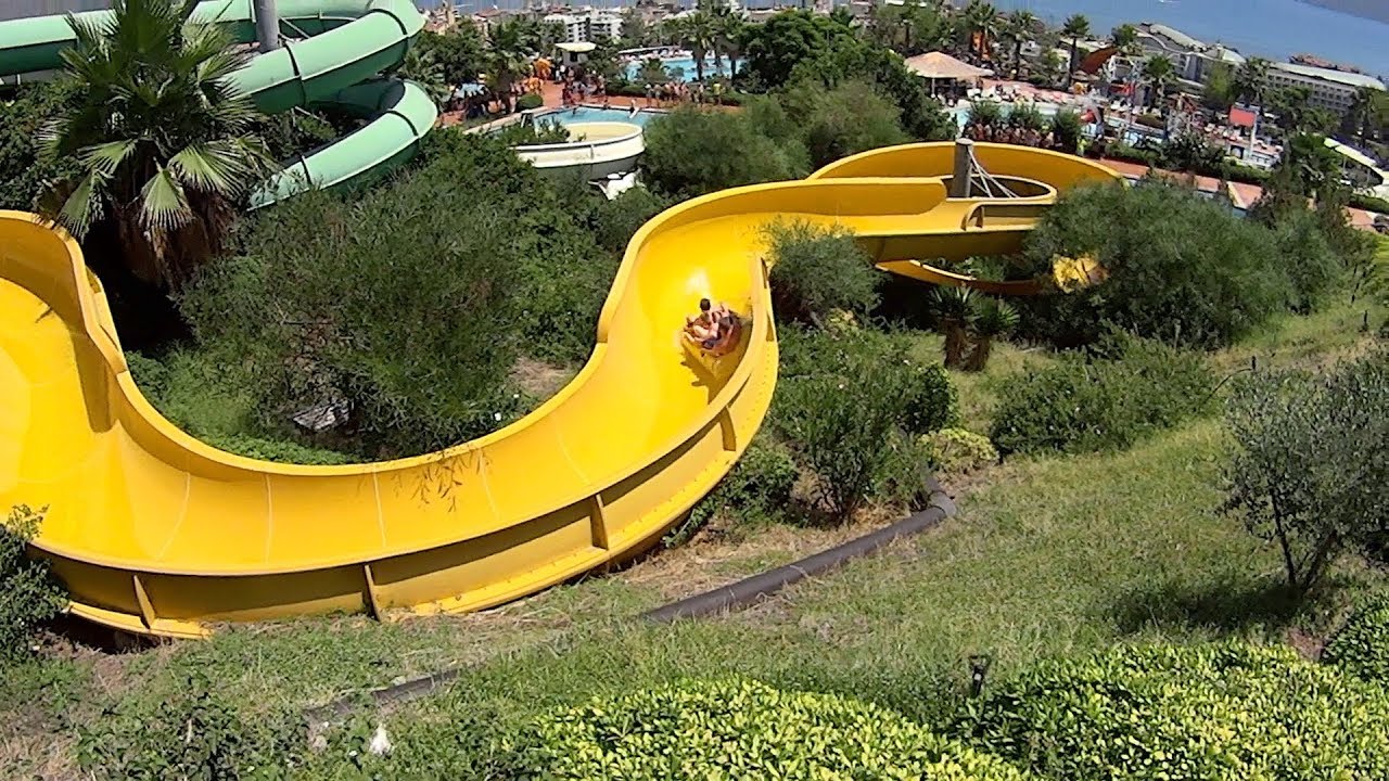 Yellow Wild Rafting Water Slide at Aqua Dream Water Park - YouTube