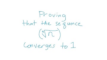The nth root of n converges to 1