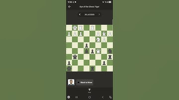 Pause to solve - Chess.com Daily Puzzle - 26 July, 2025 #chesspuzzle #dailypuzzle #queensacrifice
