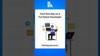 Your First Day as a Full Stack Developer Reality | Frontend + Backend | BLA #shorts