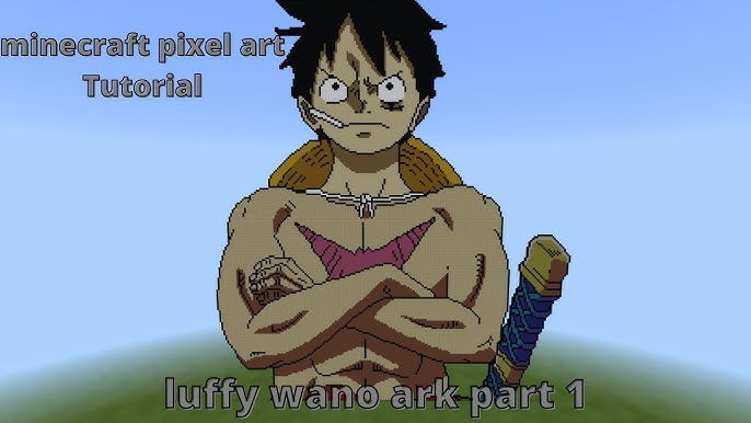 I made a minecraft pixel art of Luffy's Gear 5 : r/OnePiece