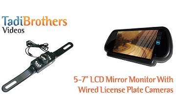 Wired License Camera and Mirror Backup Camera System