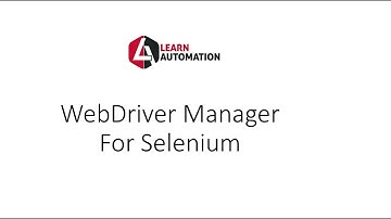 WebDriverManager Class for Selenium Webdriver- No Driver required