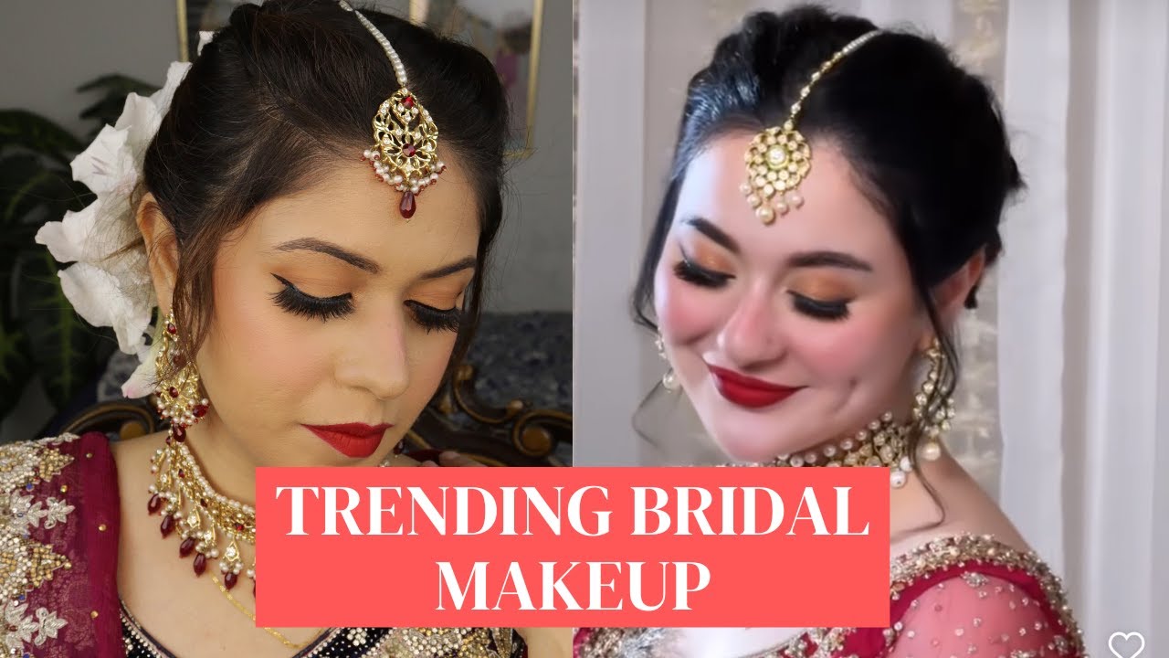 bridal makeup tutorial at home trending bridal makeup YouTube