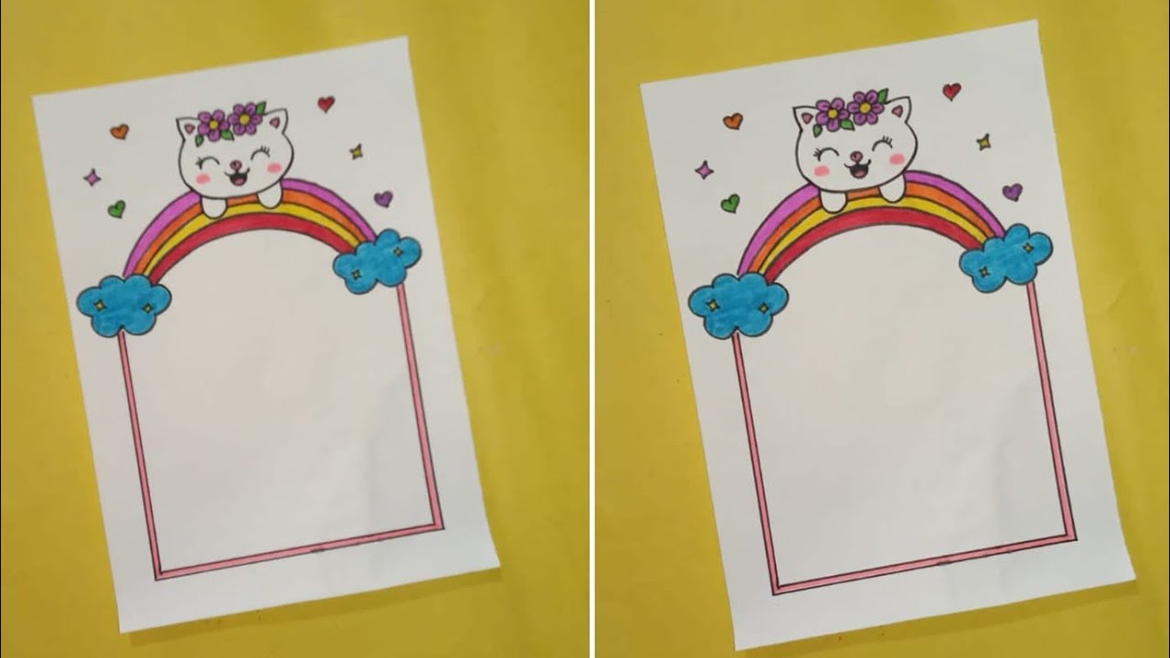 Front Page Design | Cute Border Design | Activity Front Page Design ...
