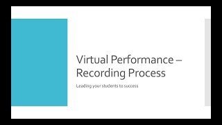 Create a Virtual Ensemble - Complete Process from Start to Finish - Part 4: Recording Process