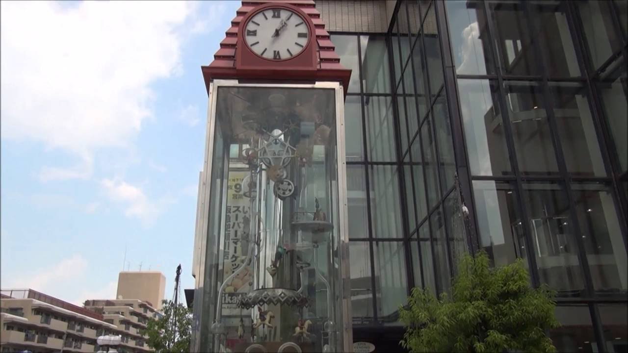 晩年稼働期・現在廃止】アピア 逆瀬川店 からくり水時計 - YouTube