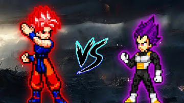 Goku TP OP (all form) VS Vegeta OP (all form) in Jump Force Mugen