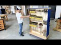 Ultimate Mobile Clamp Rack - Build clamp rack from Plywood / Woodworking DIY