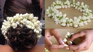 Unique Process To String Jasmine Garland Easily At Home Jasmine Flower String For Beginners Diy