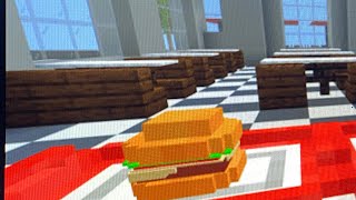 Playing food simulator 2 in Minecraft 