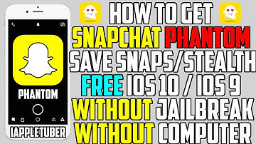 How To Get Snapchat Phantom HACKS 2017 FREE (NO JAILBREAK NO Computer) iPhone, iPad, iPod