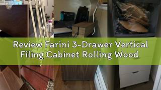 Review Farini 3-Drawer Vertical Filing Cabinet Rolling Wood Mobile File Cabinets Under Desk for Home