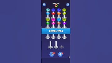 Nut Sort Level 1744 - Color Puzzle Game by Kiwi Fun #games #puzzle #NutSort #NutSortSolution