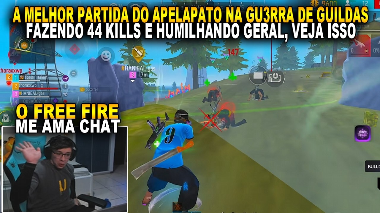 A MELHOR PARTIDA DO APELAPATO NA GU3RRA DE GUILDAS FAZENDO 44 KILLS E HUMILHANDO GERAL, VEJA ISSO