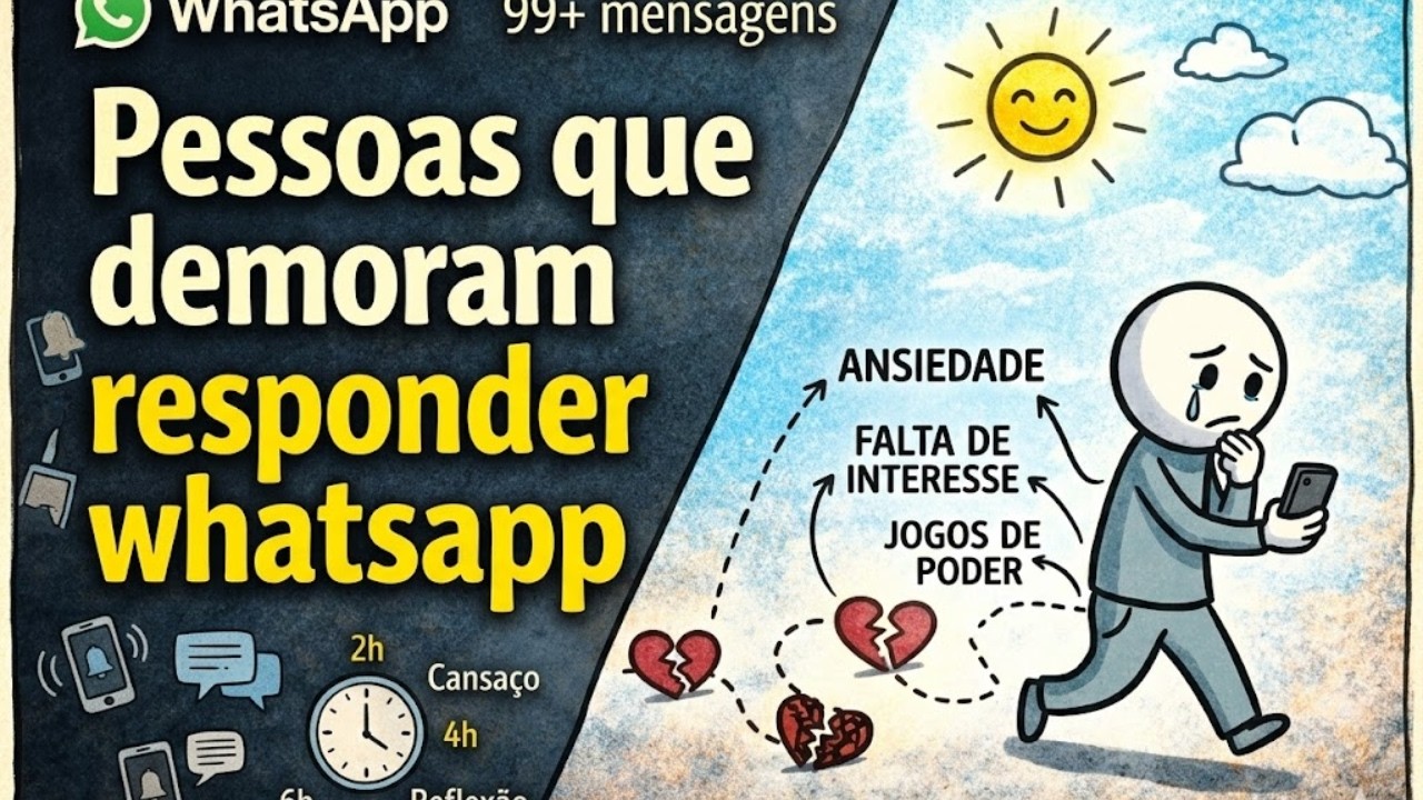 PESSOAS QUE DEMORAM A RESPONDER O WHATSAPP . ENTENDA ESSE COMPORTAMENTO!