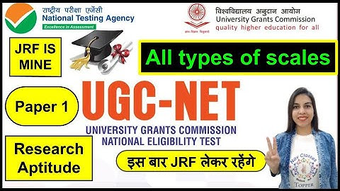 UGC NET JRF Research Aptitude | All types of scales | Paper 1 | By Navdeep Kaur