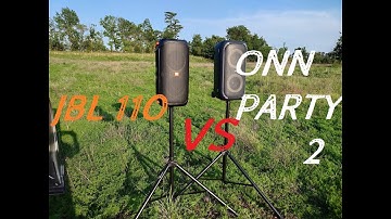 ONN Large Party Speaker Gen 2 vs JBL Partybox 110 ☀️ Outdoors Pole Mounted 🤯 Bass Boost On