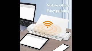 🤯 Print Without Ink! ASWRTYJO Mini A4 Thermal Printer | Portable Tech Gadget You Need!