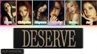 BABYMONSTER - DESERVE (Color Coded Lyrics)