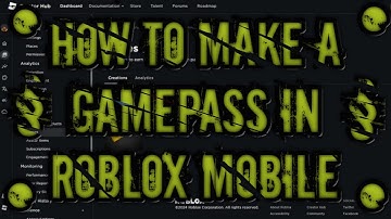 How to Make a Gamepass in Roblox Mobile - Full Guide