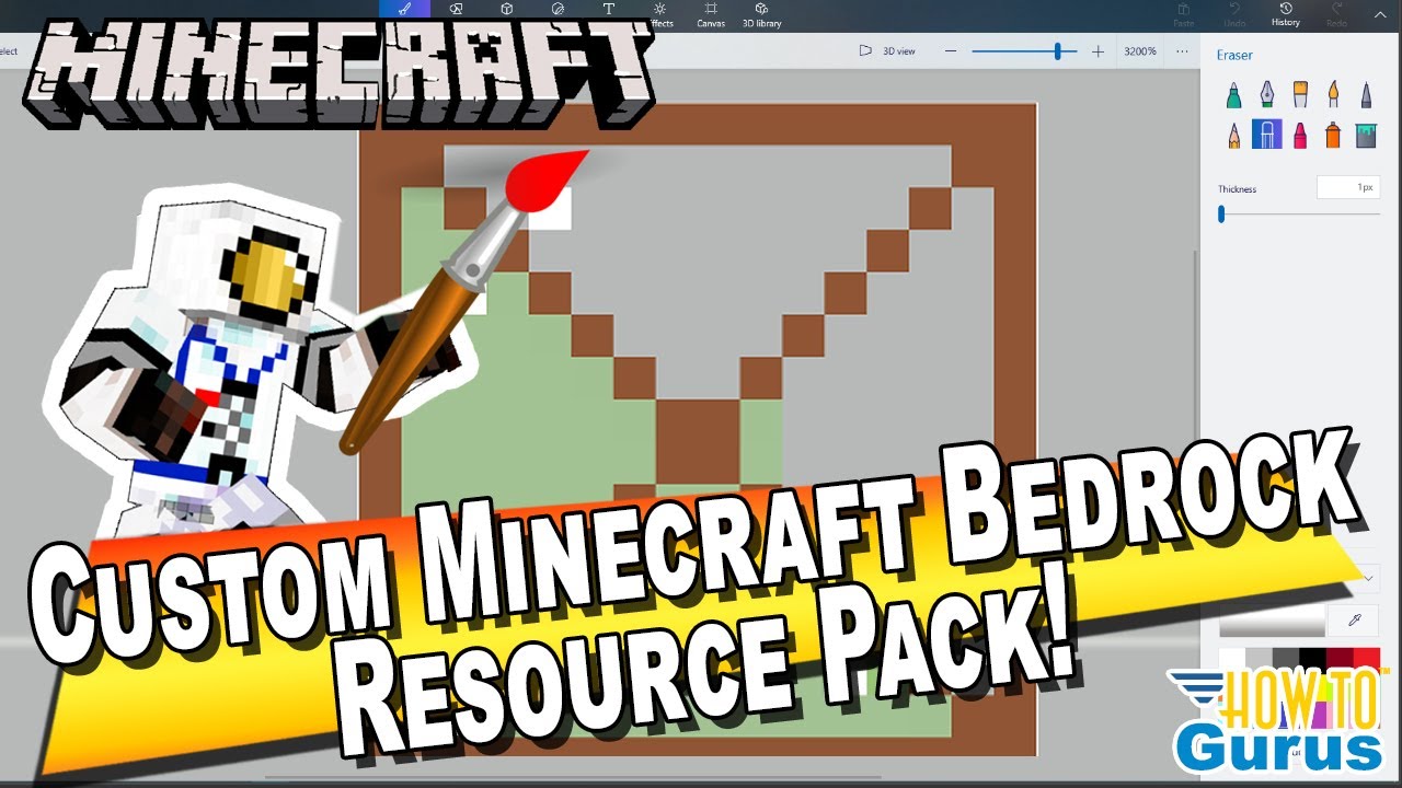 How You Can a Custom Minecraft Bedrock Resource Pack - How Texture Pack Windows 10 3D - YouTube