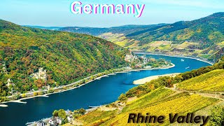 Rhine Valley Magic: 4K Dreamscape of Castles & Vineyards | Relaxing River Journey 🏰🍇