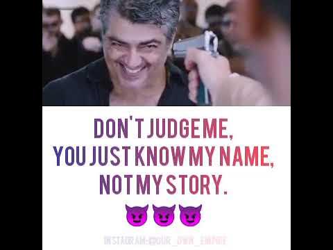 🔥 Boy Attitude 😎 Bad Boy Attitude WhatsApp Status Ajith In VedalamVillan