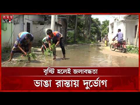 সড়কে ধান লাগিয়ে প্রতিবাদ, দুর্ভোগে মেহেরপুর পৌরবাসী | Meherpur Road Conditions | Somoy TV