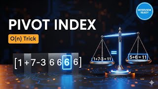 Pivot Index Explained | Crack FAANG & Big Tech Interviews (O(n) Solution)