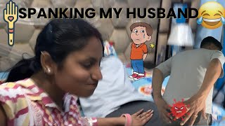 SPANKING PRANK ON HUSBAND 😳 | PRIYU’S UNEXPECTED MOVE 😂 | COUPLE FUN MOMENT