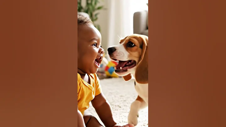Baby Has the Cutest Conversation with a Puppy! | Adorable Baby and Dog Moment #PuppyTalk #ViralShort