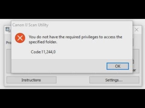 CANON PIXMA G2000 PROBLEM YOU DO NOT HAVE THE REQUIRED PRIVILEGES TO ACCESS  THE SPECIFIED FOLDER. - YouTube