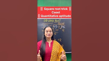 Cseet quantitative aptitude Square root trick #commerceshorts #cseet #squaretrick #squareroottricks