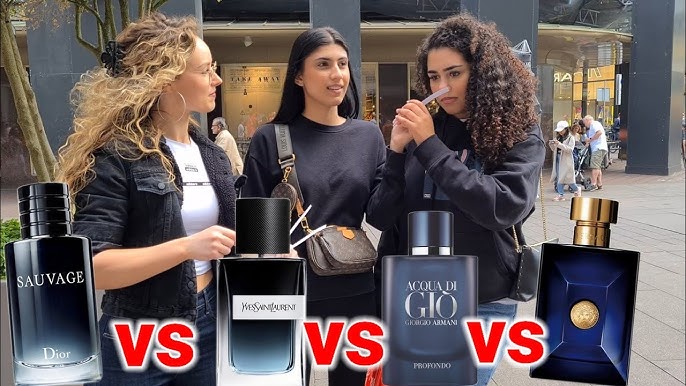 CurlyFragrance - 👉  Battle! Dior Sauvage vs. Blue  De Chanel vs. Armani Acqua Di Gio Profondo 💥 Fragrance Street Reaction