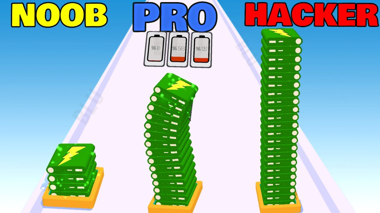 NOOB vs PRO vs HACKER in Battery Run