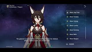 Honkai Star Rail Tingyun Voice Lines jp Dubeng Sub