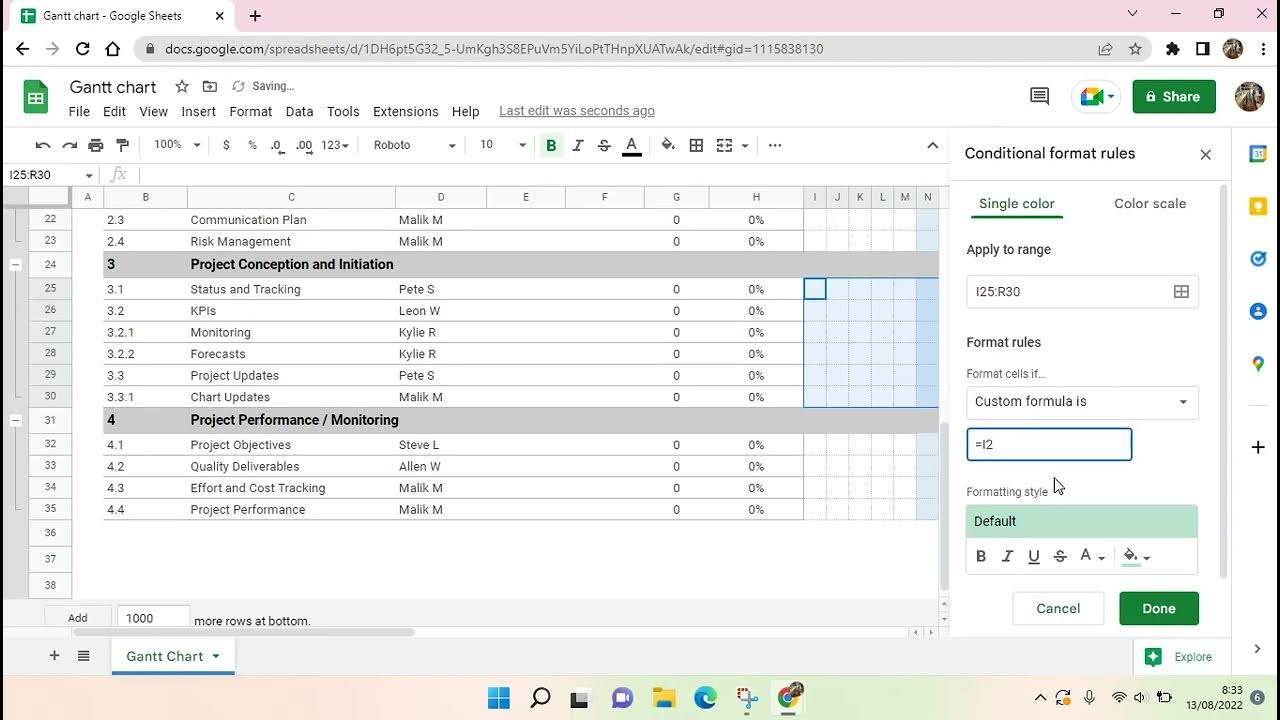 How to Automate Coloring Gantt Chart on Google Sheet NEW UPDATE August How to Automate Coloring Gantt Chart on Google Sheet NEW UPDATE August