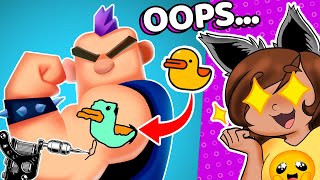 ACTUALLY GOOD Art Game? Let's Ruin Some Tattoos screenshot 3