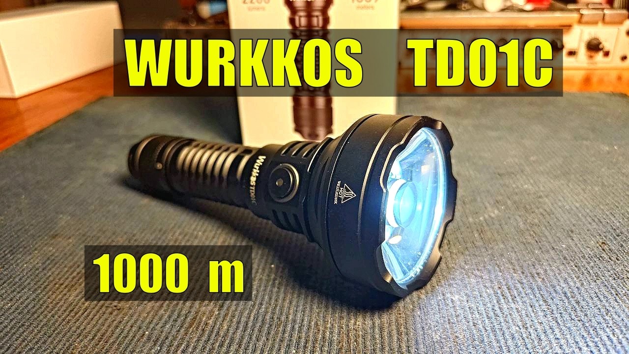 1 km TACTICAL WURKKOS TD01C ФОНАРЬ ТАКТИЧЕСКИЙ ОБЗОР