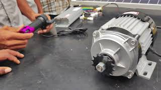 Full Wiring Connection Of 48V BLDC Motor & Controller With 3 Solar Panels | Govt ITI HB Halli