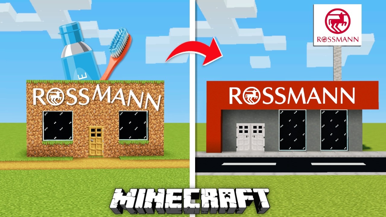 Poprosiłem 10 LOSOWYCH OSÓB aby zbudowali ROSSMANN w MINECRAFT!