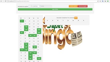 Software para hacer y jugar BINGO. Java Web.