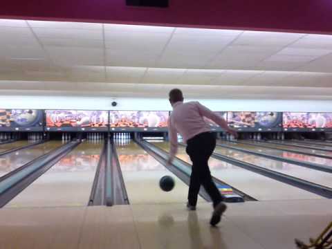 My bosses bowling celebration