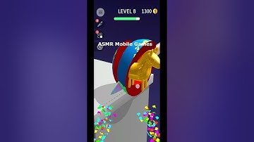 ASMR slicing game, level 8,9  ASMR Satisfying Mobile Games #shorts