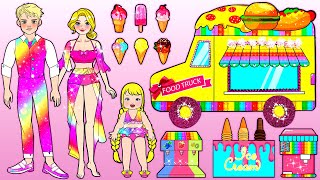 Pink Rapunzel Family Dresses Food Truck ✨ Woa Barbie England