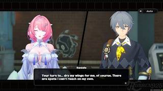 Remielle asks Wise to dry her wings with a towel - Zenless Zone Zero 3.1
