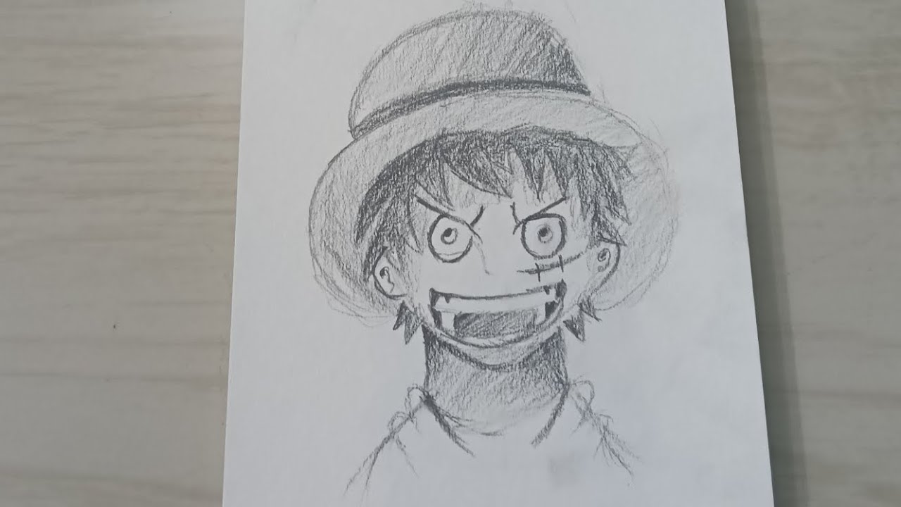 Monkey D Luffy sketch (step by step)