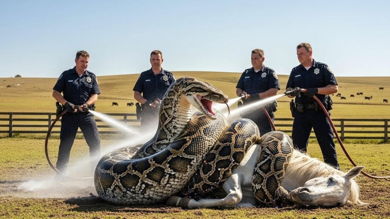 Giant Snake Wraps Around a White Horse — What the Rescue Team Did Next Will Shock You 🐍🐎
